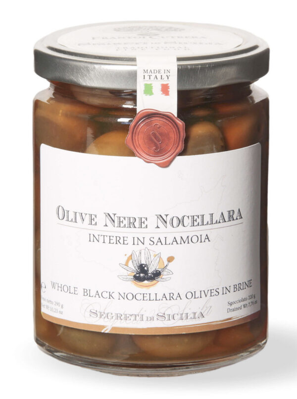Frantoi Cutrera Black Nocellara del Belice Olives in Brine