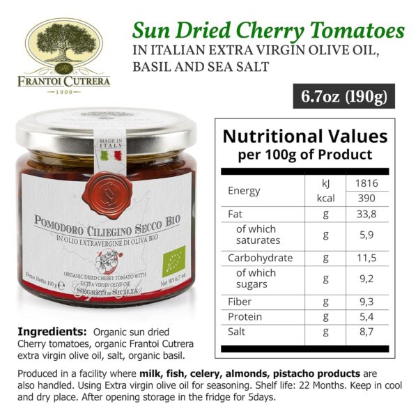 Frantoi Cutrera Organic Dried Cherry Tomatoes - Image 4